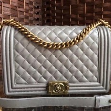 샤넬 CHANEL 2020 SS 램스킨 그레이 보이백 뉴라지 미러급