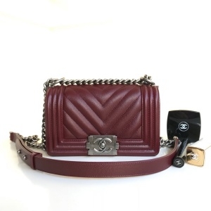 샤넬 CHANEL 2020 SS 캐비어 쉐브론 보이백 스몰 커스텀급