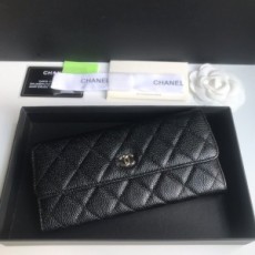 샤넬 CHANEL 2020 SS 캐비어 퀄팅 똑딱이 장지갑 A50096 미러급