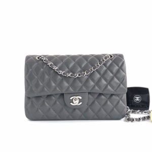 샤넬 CHANEL 2020 SS 램스킨 퀄팅 미듐 CF 그레이 플랩백 1112 미러급