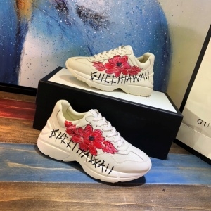 구찌 GUCCI 2020 SS 라이톤 플라워 로고 커플 스니커즈 커스텀급