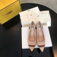 펜디 FENDI 2020 SS 스티치 투톤 블랙굽 여성 슈즈