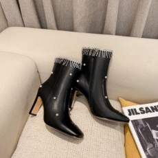 지미추 JIMMY CHOO 2020 SS 진주 큐빅 여성 쇼트부츠