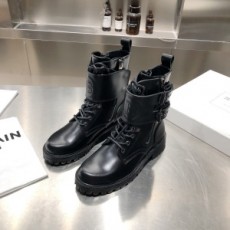 발망 BALMAIN 2020 SS 레더 각인로고 여성 쇼트부츠