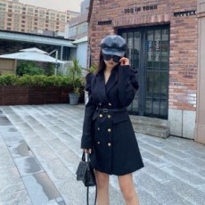 베르사체 VERSACE 2020 벨트 퍼프소매 여성 자켓