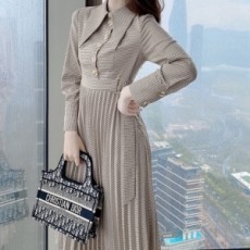 버버리 BURBERRY 2020 체크 카라 주름 여성 원피스