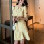 샤넬 CHANEL 2020 카라 포켓 벨트 러플 여성 원피스