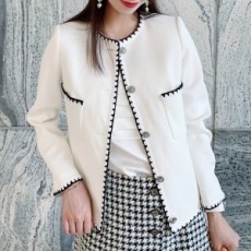 샤넬 CHANEL 2020 SS 레이스 투톤 자수 포켓 여성 자켓