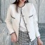 샤넬 CHANEL 2020 SS 레이스 투톤 자수 포켓 여성 자켓