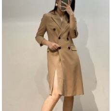 디올 DIOR 2020 SS 트임 카라 포켓 단추 여성 원피스