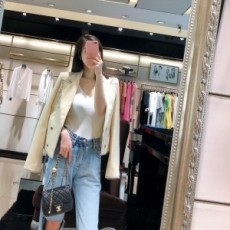 샤넬 CHANEL 2020 SS 트위드라인 패치로고 여성 자켓