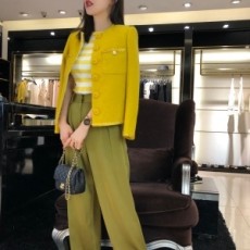 샤넬 CHANEL 2020 SS 캐시미어 포켓 단추로고 여성 자켓