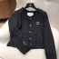 샤넬 CHANEL 2020 SS 트위드 포켓 블랙 여성 자켓