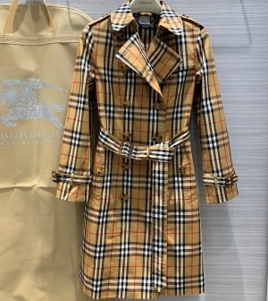 버버리 BURBERRY 2020 SS 체크무늬 벨트 여성 트렌치코트