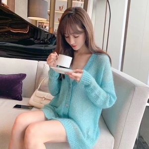 미우미우 MIUMIU 2020 SS 펄 민트 여성 가디건