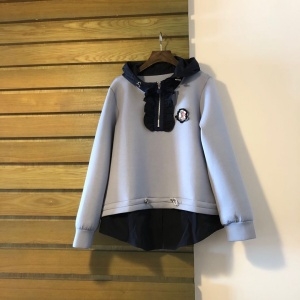 몽클레어 MONCLER 2020 SS 프릴 후드 투톤 여성 긴팔티