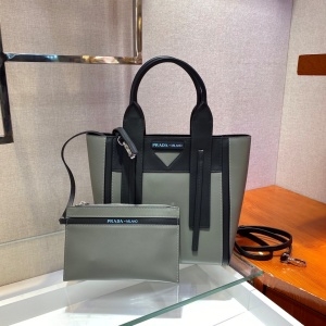 프라다 PRADA 2020 SS 삼각패치 투톤 토트백 1BD234 커스텀급