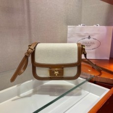 프라다 PRADA 2020 SS 엠블럼 패브릭 숄더백 1BD217 커스텀급