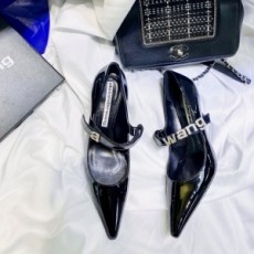 알렉산더왕 ALEXANDERWANG  2020 SS 에나멜  큐빅로고 여성 하이힐 슈즈 커스텀급