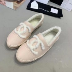 샤넬 CHANEL 2020 SS 레더 CC로고 퍼안감 핑크 여성 에스파듀