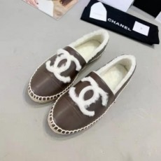 샤넬 CHANEL 2020 SS 레더 CC로고 퍼안감 브라운 여성 에스파듀