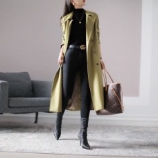 버버리 BURBERRY 2020 SS 카키 포켓 여성 트렌치코트