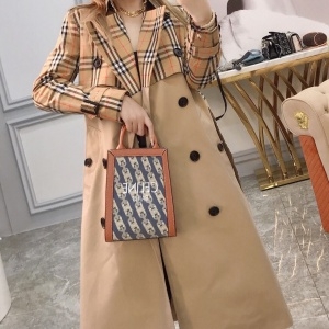 버버리 BURBERRY 2020 SS 체크 투톤 롱 여성 트렌치코트