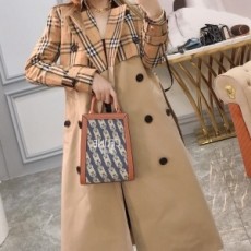 버버리 BURBERRY 2020 SS 체크 투톤 롱 여성 트렌치코트