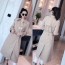 버버리 BURBERRY 2020 SS 그레이 레더패치 롱 여성 트렌치코트