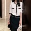 샤넬 CHANEL 2020 SS 프릴 니트 투톤 여성 원피스
