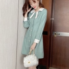 샤넬 CHANEL 2020 SS 포켓 태슬 카라 여성 원피스