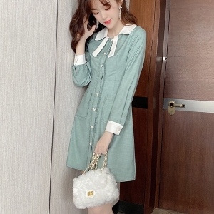 샤넬 CHANEL 2020 SS 포켓 태슬 카라 여성 원피스