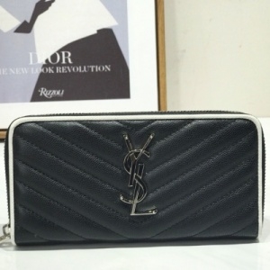 생로랑 SLP 2020 SS 쉐브론 라인 지퍼 장지갑 1004 커스텀급