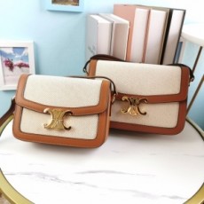 셀린느 CELINE  2020 SS 트리오페 캔버스 틴 아이보리 숄더백 커스텀급
