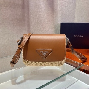프라다 PRADA 2020 SS 라피아 파티나 크로스백 1BD243 커스텀급