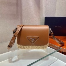프라다 PRADA 2020 SS 라피아 파티나 크로스백 1BD243 커스텀급