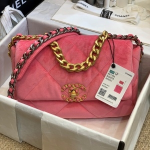 샤넬 CHANEL 2020 SS 벨벳 19 제니백 체인 퀄팅 클러치백 커스텀급