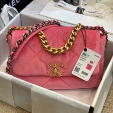 샤넬 CHANEL 2020 SS 벨벳 19 제니백 체인 퀄팅 클러치백 커스텀급