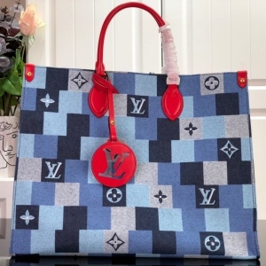 루이비통 LOUIS VUITTON 2020 SS 멀티 데님 온더고 GM 토트백 M44992 커스텀급