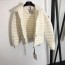 몽클레어 MONCLER 2020 SS 퀄팅 지퍼 아이보리 여성 반패딩 커스텀급