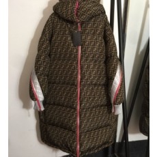 펜디 FENDI 2020 SS 후드 띠로고 여성 롱패딩 미러급