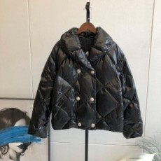 발망 BALMAIN 2020 SS 퀄팅 후드 유광 블랙 여성 반패딩 커스텀급