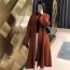 막스마라 MAXMARA 2020 SS 100% 캐시미어 포켓 벨트 브라운카멜 여성 롱코트 미러급