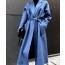 막스마라 MAXMARA 2020 SS 100% 캐시미어 포켓 벨트 블루 여성 롱코트 미러급