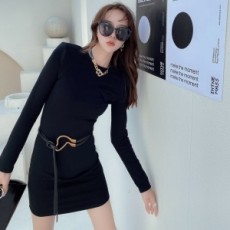 보테가 베네타 BOTTEGA VENETA 2020 SS 패치로고 벨트 여성 원피스 커스텀급