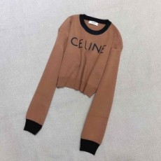 셀린느 CELINE 2020 SS 로고 투톤 라운드넥 여성 니트 커스텀급