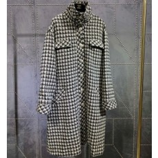 샤넬 CHANEL 2020 SS 트위드 체크 포켓 여성 롱코트 커스텀급