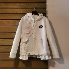 몽클레어 MONCLER 2020 SS 플라워 프릴 후드 여성 짚업 커스텀급