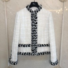 샤넬 CHANEL 2020 SS 트위드 라인 투톤 여성 자켓 커스텀급