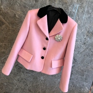 미우미우 MIUMIU 2020 SS 투톤 카라 포켓 자켓 스커트 여성 세트 커스텀급